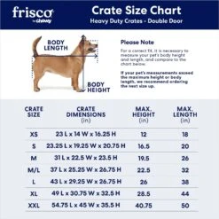 Frisco Heavy Duty Fold & Carry Double Door Collapsible Wire Dog Crate -The Pet Haven Shop 109789 PT2. AC SS1800 V1672870100