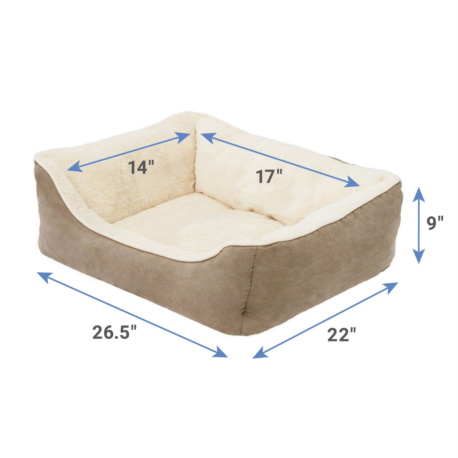 Frisco Rectangular Bolster Cat & Dog Bed 4 Frisco Rectangular Bolster Cat & Dog Bed - Image 2