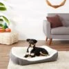 Frisco Sherpa Rectangular Bolster Dog Bed