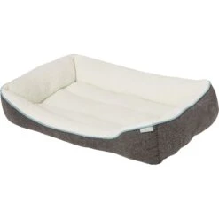 Frisco Sherpa Rectangular Bolster Dog Bed -The Pet Haven Shop 129483 PT2. AC SS1800 V1566334964