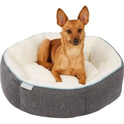 Frisco Sherpa Hexagon Bolster Cat & Dog Bed -The Pet Haven Shop 144813 PT4. AC SS1800 V1578442740