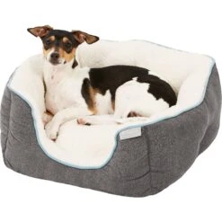 Frisco Square Deep Bolster Dog Bed -The Pet Haven Shop 144830 PT4. AC SS1800 V1578443219