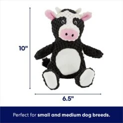 Frisco Cow Textured Plush Squeaky Dog Toy -The Pet Haven Shop 147059 PT1. AC SS1800 V1691776574