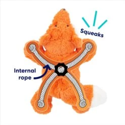 Frisco Fox Plush With Inside Rope Squeaky Dog Toy -The Pet Haven Shop 147065 PT2. AC SS1800 V1692019954