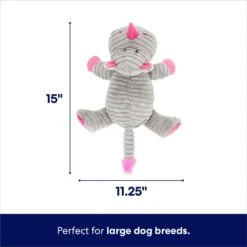 Frisco Rhino Corduroy Plush Squeaky Dog Toy -The Pet Haven Shop 152828 PT1. AC SS1800 V1695671089