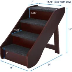 Frisco Deluxe Foldable Wooden Carpeted Cat & Dog Stairs -The Pet Haven Shop 156781 PT3. AC SS1800 V1569621868