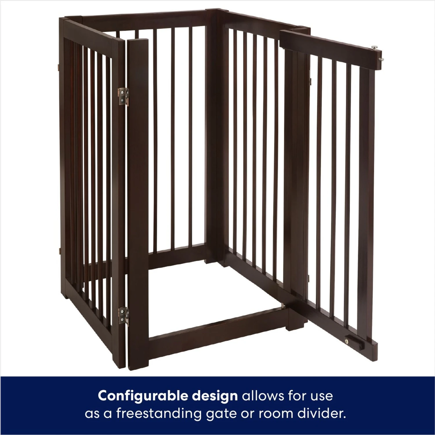 Frisco Deluxe Configurable 4-Panel Wood Dog Gate 7 Frisco Deluxe Configurable 4-Panel Wood Dog Gate - Image 5