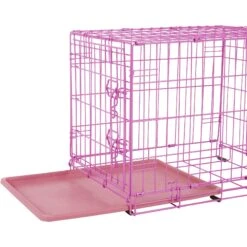 Frisco Fold & Carry Single Door Collapsible Wire Dog Crate, Pink -The Pet Haven Shop 160806 PT3. AC SS1800 V1561066324