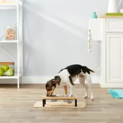 Frisco Wood Elevated Stainless Steel Double Diner Dog & Cat Bowl -The Pet Haven Shop 161144 PT3. AC SS1800 V1561641426