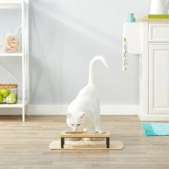 Frisco Wood Elevated Stainless Steel Double Diner Dog & Cat Bowl -The Pet Haven Shop 161144 PT4. AC SS1800 V1561641433