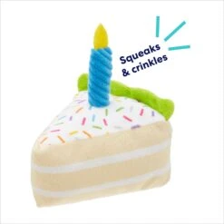 Frisco Birthday Cake Slice Plush Squeaky Dog Toy -The Pet Haven Shop 162906 PT2. AC SS1800 V1695659151