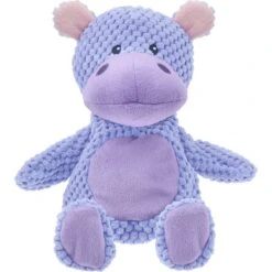 Frisco Hippo Textured Plush Squeaky Dog Toy