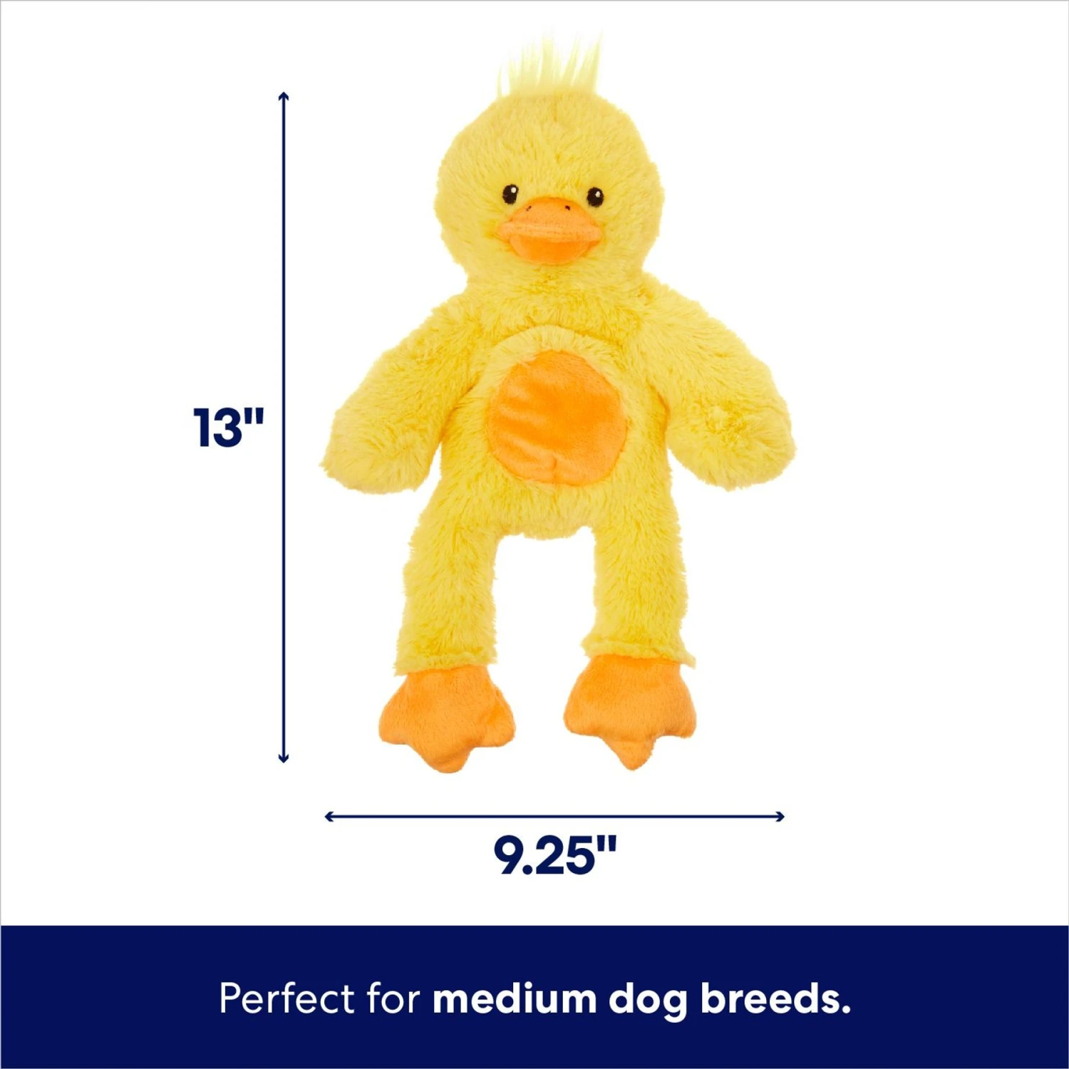 Frisco Duck Plush With Inside Rope Squeaky Dog Toy 4 Frisco Duck Plush With Inside Rope Squeaky Dog Toy - Image 2