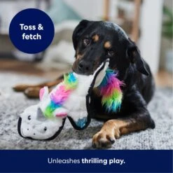 Frisco Unicorn Stuffing-Free Flat Plush Squeaky Dog Toy -The Pet Haven Shop 174737 PT4. AC SS1800 V1695671061