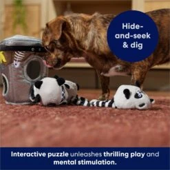 Frisco Trash Can & Raccoons Hide & Seek Puzzle Plush Squeaky Dog Toy -The Pet Haven Shop 174757 PT5. AC SS1800 V1691784248