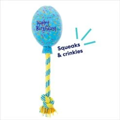 Frisco Birthday Balloon Plush With Rope Squeaky Dog Toy -The Pet Haven Shop 177807 PT2. AC SS1800 V1695748834
