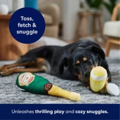 Frisco Champagne & Flute Plush Squeaky Dog Toy -The Pet Haven Shop 183243 PT4. AC SS1800 V1695748410