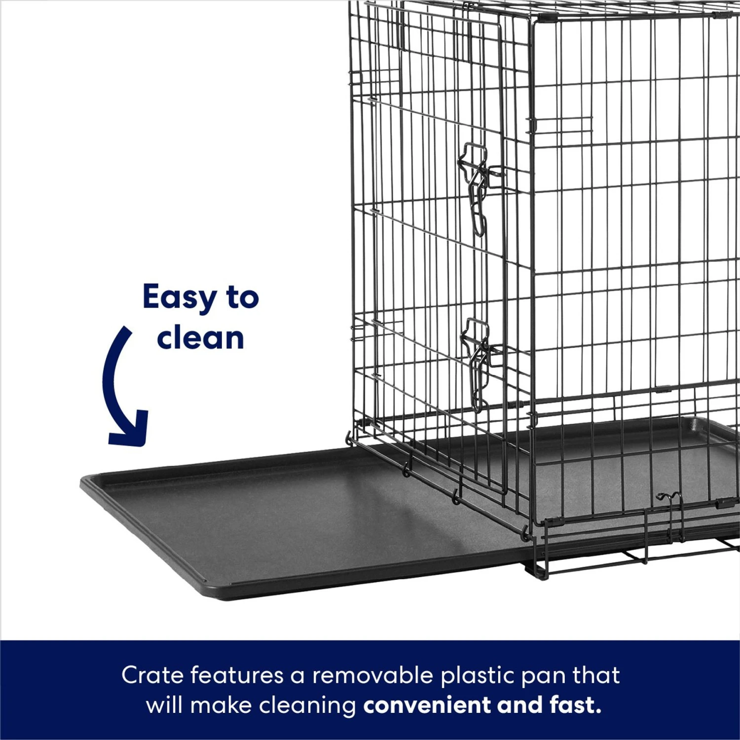 Frisco Fold & Carry Single Door Collapsible Wire Dog Crate & Mat Kit 7 Frisco Fold & Carry Single Door Collapsible Wire Dog Crate & Mat Kit - Image 5