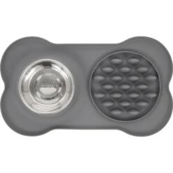 Frisco Silicone Slow Feeder Mat With Stainless Steel Bowl -The Pet Haven Shop 215983 PT3. AC SS1800 V1591020073