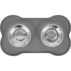 Frisco Silicone Stainless Steel Double Diner Dog & Cat Bowl 12 Frisco Silicone Stainless Steel Double Diner Dog & Cat Bowl -The Pet Haven Shop 215990 PT3. AC SS1800 V1591020095