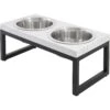 Frisco Marble Print Stainless Steel Double Elevated Dog Bowl 1 Frisco Marble Print Stainless Steel Double Elevated Dog Bowl -The Pet Haven Shop 216017 MAIN. AC SS1800 V1591020394