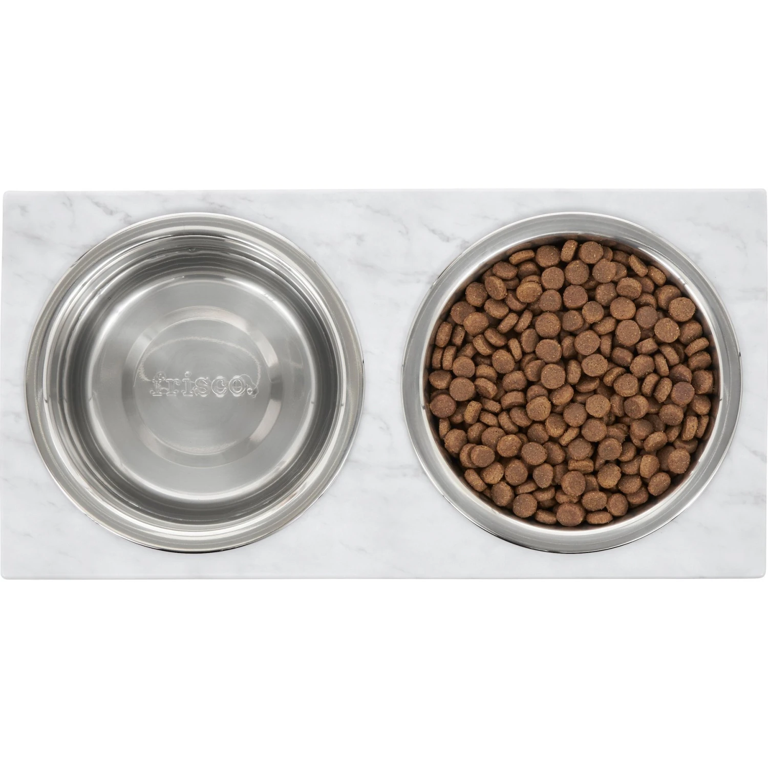 Frisco Marble Print Stainless Steel Double Elevated Dog Bowl 7 Frisco Marble Print Stainless Steel Double Elevated Dog Bowl - Image 5