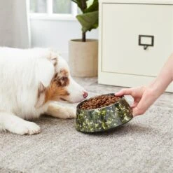 Frisco Camo Paint Splashed Melamine Bowl -The Pet Haven Shop 216066 PT7. AC SS1800 V1605666131