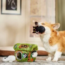 Frisco Halloween Haunted Shack Hide & Seek Puzzle Plush Squeaky Dog Toy -The Pet Haven Shop 218598 PT6. AC SS1800 V1597599360