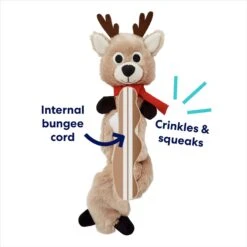 Frisco Holiday Reindeer Bungee Plush Squeaky Dog Toy 9 Frisco Holiday Reindeer Bungee Plush Squeaky Dog Toy -The Pet Haven Shop 228555 PT2. AC SS1800 V1694809545