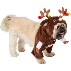 Frisco Front Walking Reindeer Dog & Cat Costume, 1 Count -The Pet Haven Shop 228790 PT3. AC SS1800 V1631299657