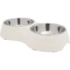 Frisco Stainless Steel Double Dog Bowls With Melamine Stand -The Pet Haven Shop 232092 MAIN. AC SS1800 V1605057108