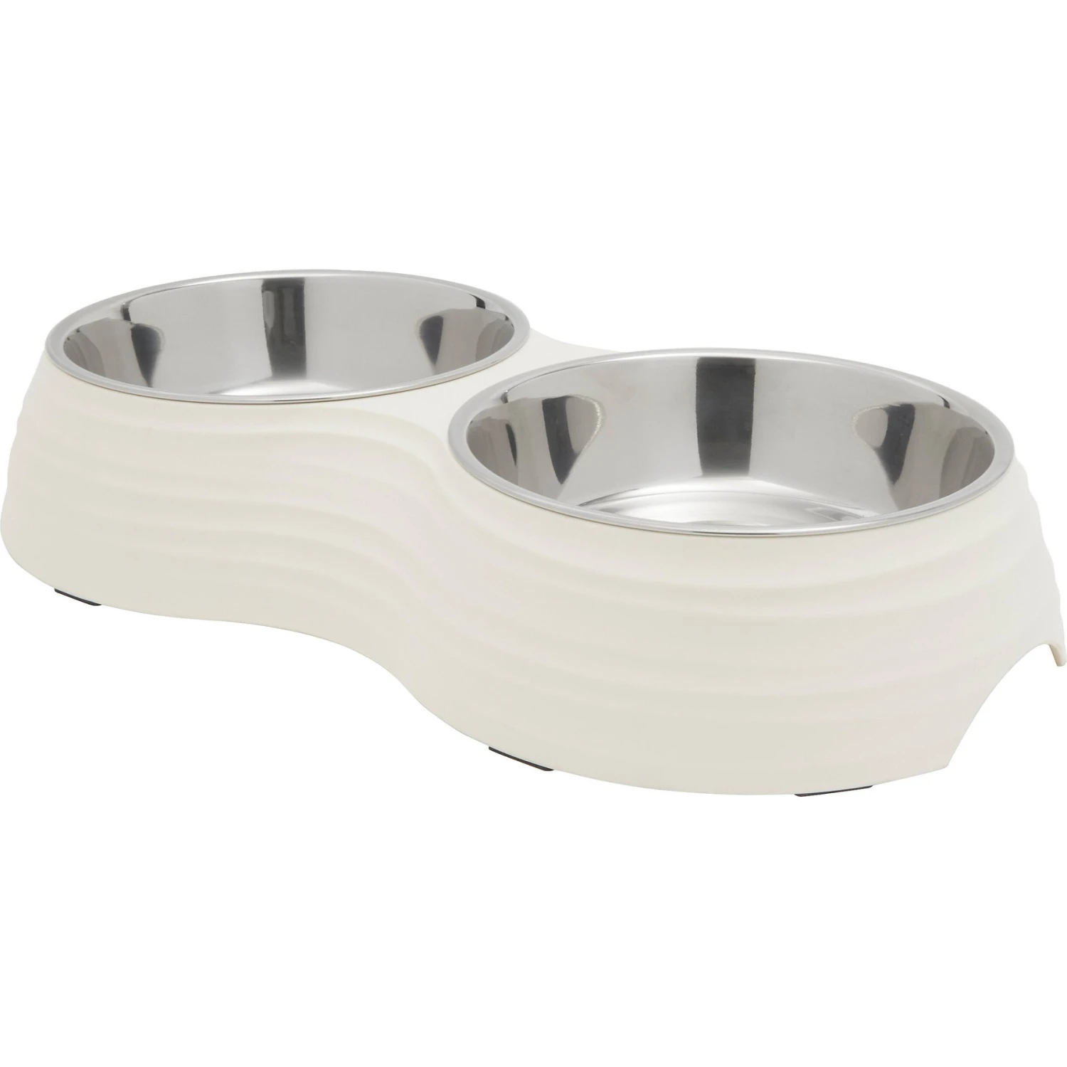 Frisco Stainless Steel Double Dog Bowls With Melamine Stand 3 Frisco Stainless Steel Double Dog Bowls With Melamine Stand