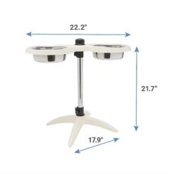 Frisco Adjustable Stainless Steel Double Elevated Dog Bowls -The Pet Haven Shop 232097 PT6. AC SS1800 V1605747106