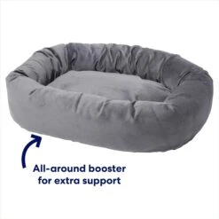Frisco Velvet Round Bolster Dog Bed W/Removable Cover -The Pet Haven Shop 232178 PT2. AC SS1800 V1671203057