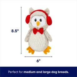 Frisco Holiday Owl Plush Squeaky Dog Toy -The Pet Haven Shop 233160 PT1. AC SS1800 V1694812401