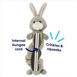 Frisco Bunny Bungee Plush Squeaky Dog Toy -The Pet Haven Shop 233612 PT2. AC SS1800 V1691784247