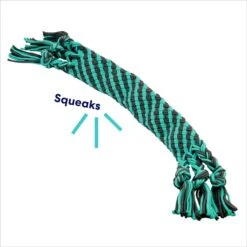Frisco Flat Teal & Gray Braided Rope Squeaky Fetch Dog Toy 9 Frisco Flat Teal & Gray Braided Rope Squeaky Fetch Dog Toy -The Pet Haven Shop 242127 PT2. AC SS1800 V1695748438