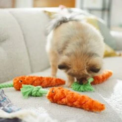 Frisco Easter Carrot Plush With Rope Dog Toy -The Pet Haven Shop 248023 PT5. AC SS1800 V1608769360