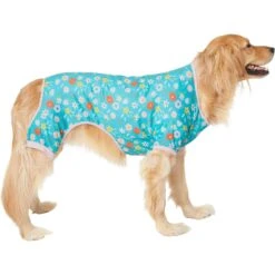 Frisco Teal Floral Dog & Cat Jersey PJs -The Pet Haven Shop 249132 PT2. AC SS1800 V1637674341
