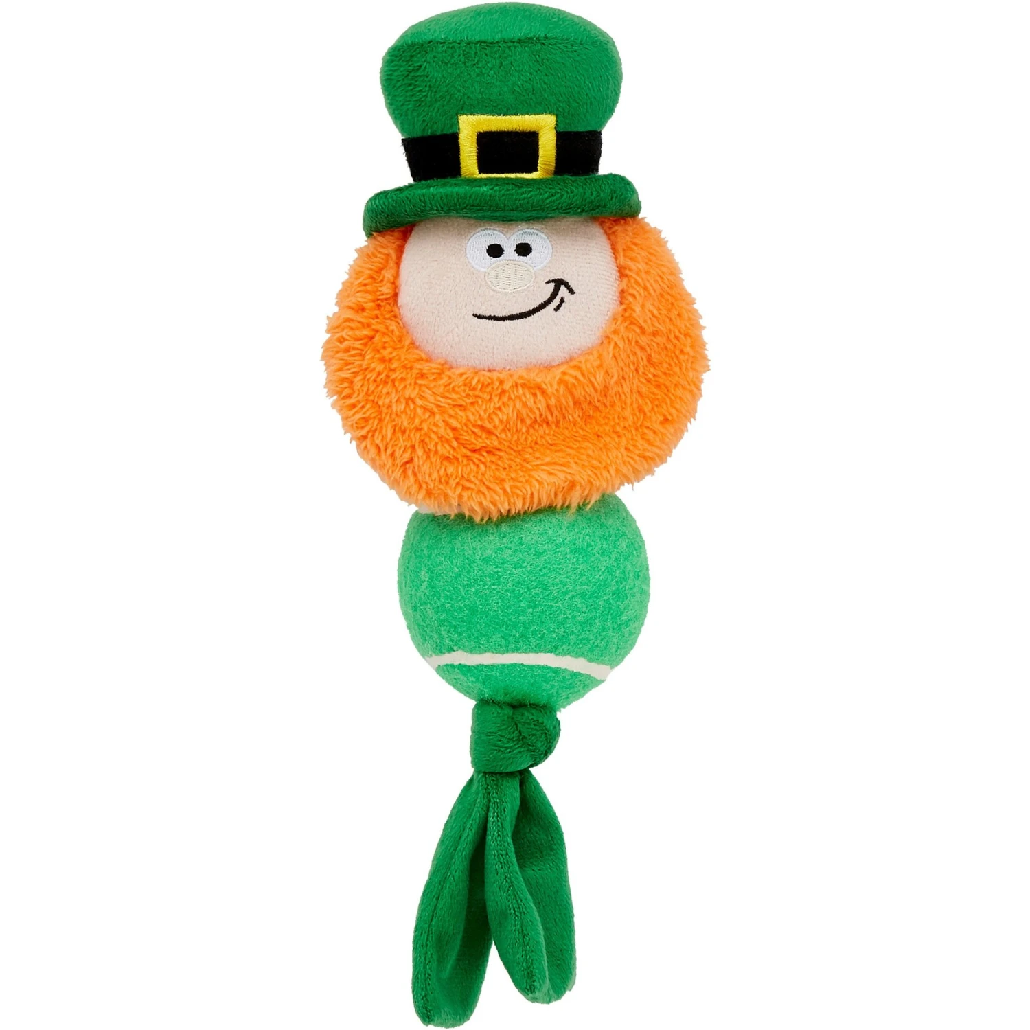 Frisco St. Patrick's Leprechaun Plush With Tennis Ball Squeaky Dog Toy 3 Frisco St. Patrick's Leprechaun Plush With Tennis Ball Squeaky Dog Toy
