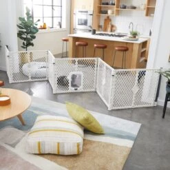 Frisco 6-Panel Plastic Exercise Dog Playpen, Light Gray -The Pet Haven Shop 252045 PT7. AC SS1800 V1611089752