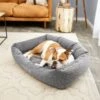 Frisco Rectangular Personalized Bolster Dog Bed W/Removable Cover, Dark Gray, X-Large -The Pet Haven Shop 252611 MAIN. AC SS1800 V1604499112