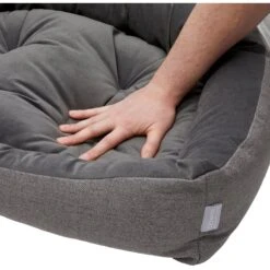 Frisco Rectangular Personalized Bolster Dog Bed W/Removable Cover, Dark Gray, X-Large -The Pet Haven Shop 252611 PT7. AC SS1800 V1604528810