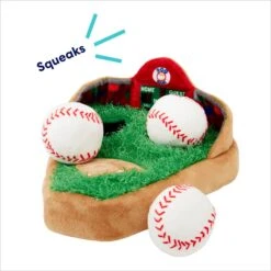 Frisco Baseball Hide & Seek Puzzle Plush Squeaky Dog Toy -The Pet Haven Shop 252758 PT3. AC SS1800 V1695760895