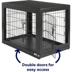 Frisco Double Door Furniture Style Dog Crate, Black -The Pet Haven Shop 253026 PT3. AC SS1800 V1615840384