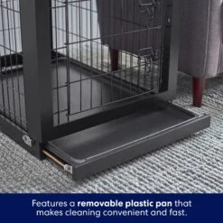 Frisco Double Door Furniture Style Dog Crate, Black -The Pet Haven Shop 253026 PT4. AC SS1800 V1615840503