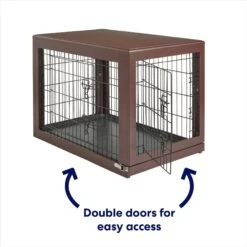 Frisco Double Door Furniture Style Dog Crate, Brown 9 Frisco Double Door Furniture Style Dog Crate, Brown -The Pet Haven Shop 253033 PT3. AC SS1800 V1617644270