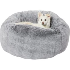 Frisco Plush Pouf Pillow Cat & Dog Bed -The Pet Haven Shop 255195 PT2. AC SS1800 V1616076741
