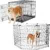 Frisco Heavy Duty Fold & Carry Double Door Collapsible Wire Dog Crate & Frisco Wire Dog & Small Pet Exercise Pen With Step-Through Door -The Pet Haven Shop 255537 MAIN. AC SS1800 V1603646516