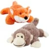 Frisco Monkey Plush Squeaky Dog Toy & Frisco Fox Plush Squeaky Dog Toy